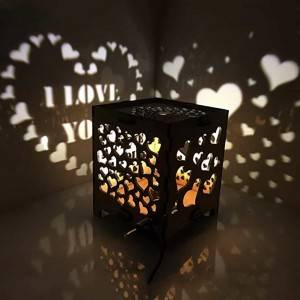 Expertly Crafted Royal Wooden Shadow Box Night Lamp - Personalize with a Name, Quote, or Message for a Memorable Gift