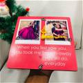 Customized Photo Table Clock 2 Photos | Your Message On it