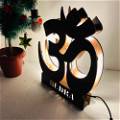 Customized Om Religious Name Board Multicolor Led and Remote #960