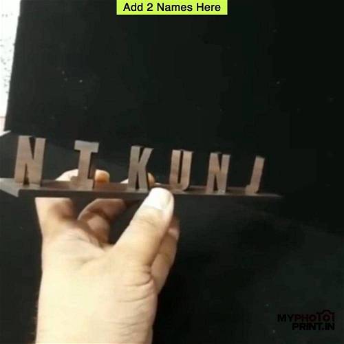Love in Wood: Double-Sided Flip Wooden Name Gift for Couples - A Unique and Memorable Present