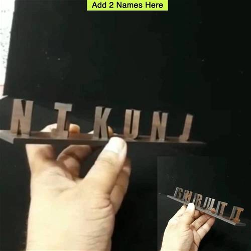 Customized Double Side Flip Wooden Name