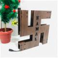 Customized Swastik Religious Name Board Multicolor Led and Remote #961