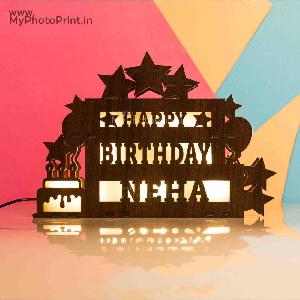 Personalised Special Birthday Gift Name Board With Any Name On it Birthday Gift For Her,Him,Girlfriend,Boyfriend,Mom,Dad,Child,Kid With Multicolor Led and Remote #982
