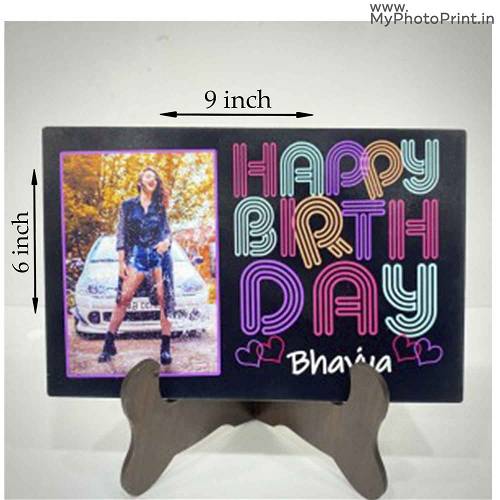 Customized Birthday Name Table Top With Your photo #990