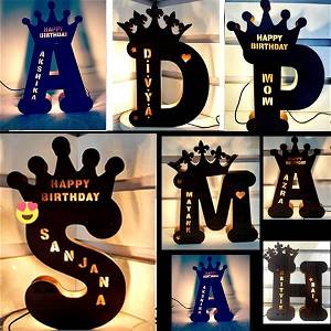 Customized A TO Z Alphabet Wooden Name Board 2