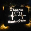 Customized Heartbeat Led Box With Your Name #994