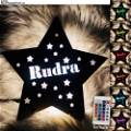 Customized Wooden Star With Your Name Multicolor Led and Remote #1004