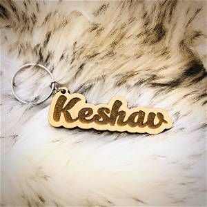 Customized Wooden Name Keychain 2