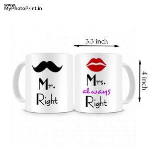 Mr And Mrs Right Mug