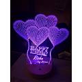 Personalized Acrylic 3D illusion LED Lamp with Color Changing Led and Remote #2406