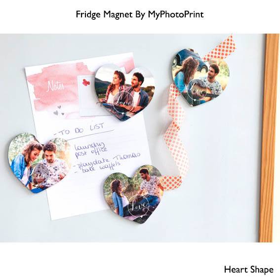 Heart Shape Photo Fridge Magnets | Get Customized & Personalized Photo Pairs of two/four