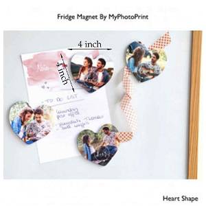 Heart Shape Photo Fridge Magnets | Get Customized & Personalized Photo Pairs of two/four