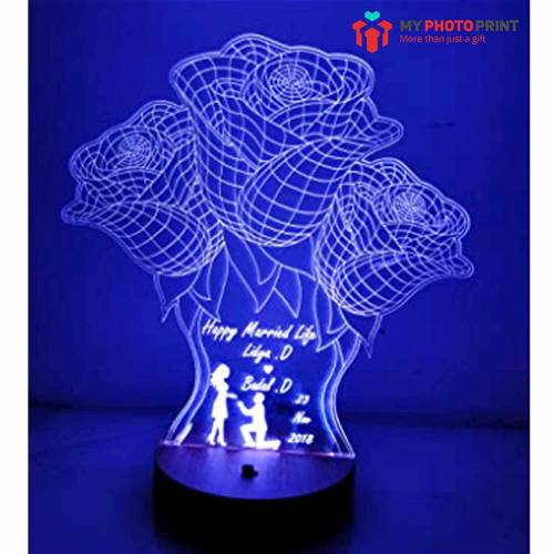 Personalized Acrylic 3D illusion LED Lamp with Color Changing Led and Remote #2527