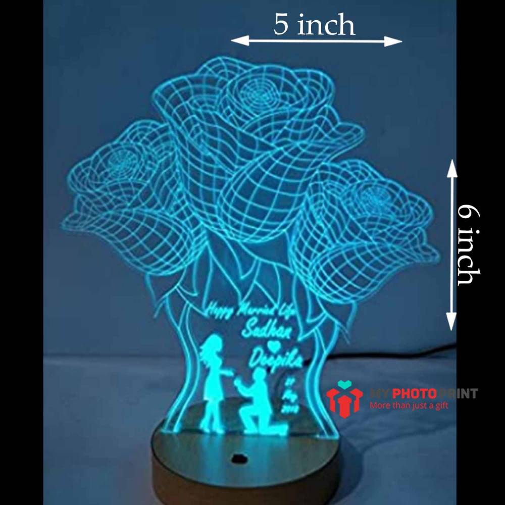 Personalized Acrylic 3D illusion LED Lamp with Color Changing Led and Remote #2527