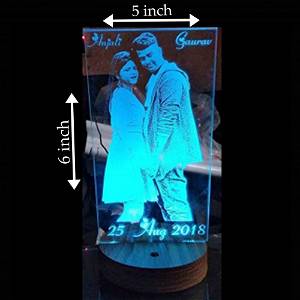 Personalized Acrylic 3D illusion LED Lamp with Color Changing Led and Remote #2532