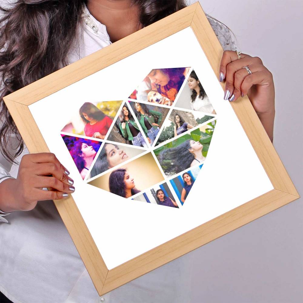 Customized Heart Photo Frame With More Than 10 Photos