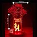 Personalized Acrylic 3D illusion LED Lamp with Color Changing Led and Remote #2535