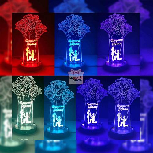 Personalized Acrylic 3D illusion LED Lamp with Color Changing Led and Remote #2535