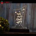 Personalized Best Relationship Trophy Acrylic 3D illusion LED Lamp with Color Changing Led and Remote #1134