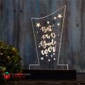 Personalized Best Relationship Trophy Acrylic 3D illusion LED Lamp with Color Changing Led and Remote #1134
