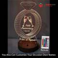 Personalized Diamond Ring Acrylic 3D illusion LED Lamp with Color Changing Led and Remote #2399