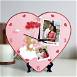 Customized Heart Clock With 2 Photo