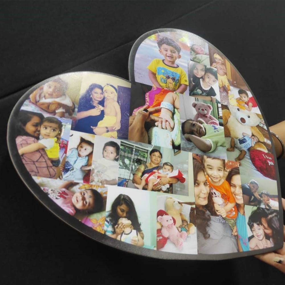 Customized Heart Frame Collage 15 Photos