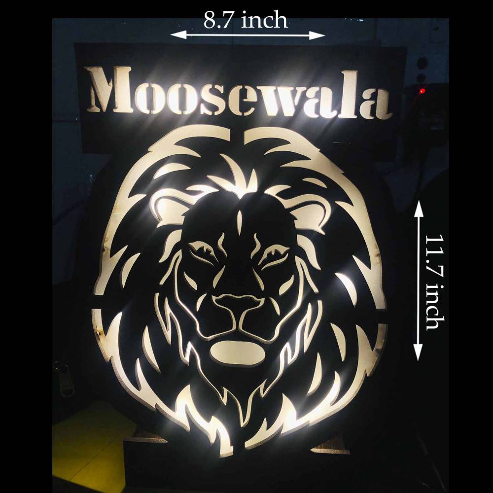 Customized Fearless Lion Name Board Multi Color Led and Remote#1173