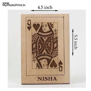 Customized Wooden Queen Playing Card