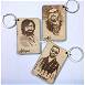 Customized Engraved Wooden Photo Name Keychain 