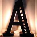 Customized A TO Z Alphabet Wooden Name Board Without Crown Multicolor Led and Remote #1201