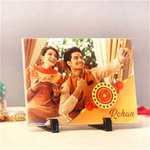 Customized Sister And Brother Table Top with photo 