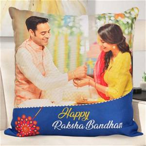 Personalized Raksha Bandhan Rakhi Photo Cushion