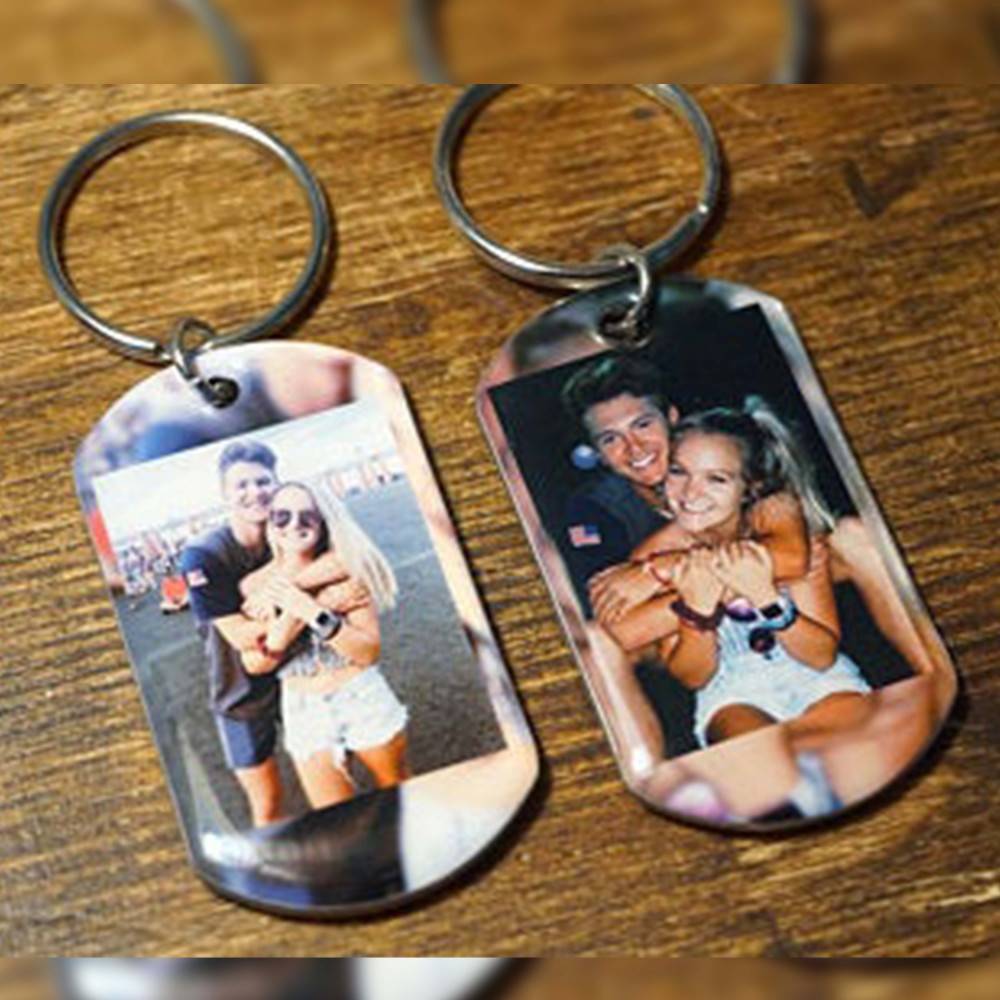 Personalized Couple Photo Keychain 