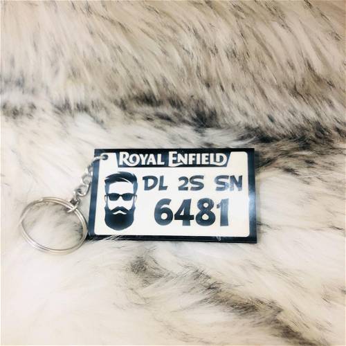 Customized Your Vehicle Number Plate Keychain #123