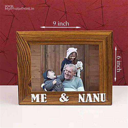 Personalized Wooden Me & Nanu Photo Frame 