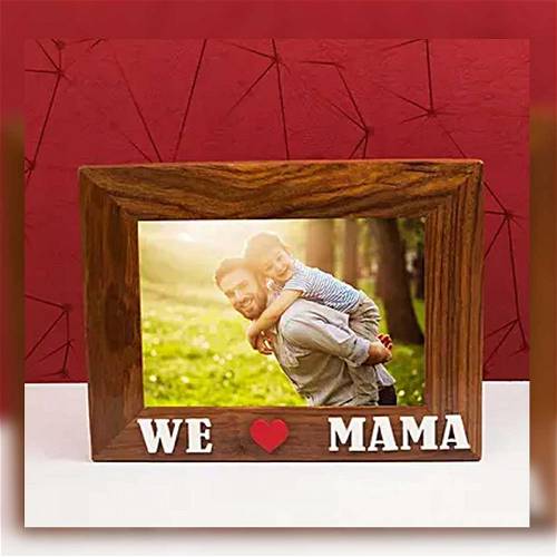 Personalized Wooden We & Mama Photo Frame 