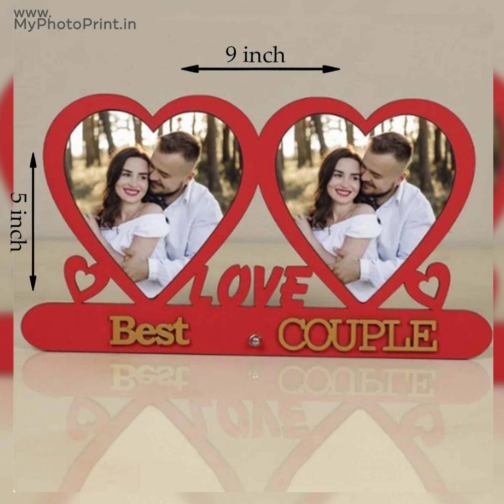 Customized Love My & Best Couple Photo Table Top 