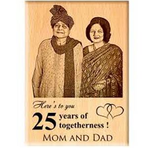 Customized Photo Wooden Engraved With Your Text And Date 