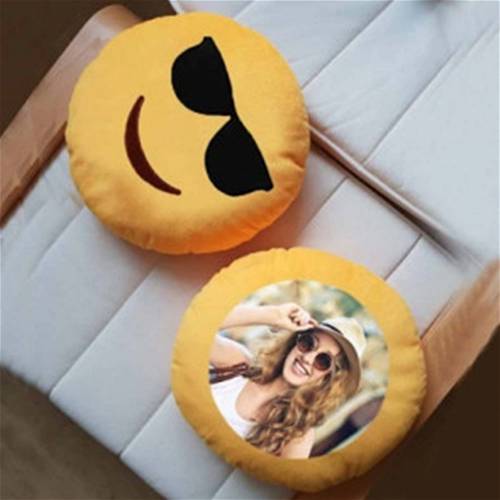 Customized Yellow Stylish Cushion With Photo 