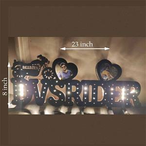 CUSTOMIZED YOUR NAME BOARD WITH TWO PHOTOS MULTICOLOR LED AND REMOTE #1297