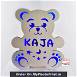 Customized Multicolor Bear Name Board With Led