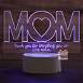 Personalized MOM Acrylic 3D illusion LED Lamp with Color Changing Led and Remote#1309