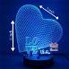 Love Acrylic 3D illusion LED Lamp with Color Changing Led and Remote#1311
