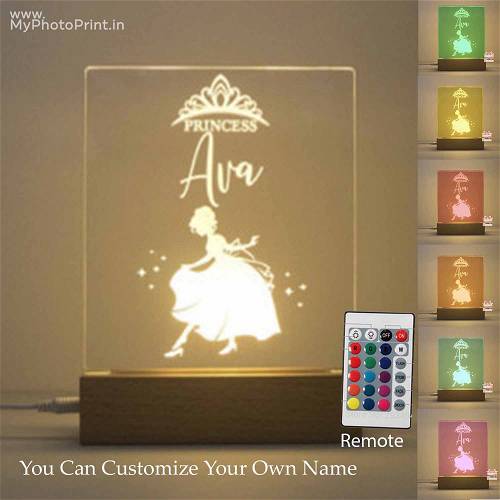 Personalized Angel Acrylic 3D illusion LED Lamp with Color Changing Led and Remote#1314
