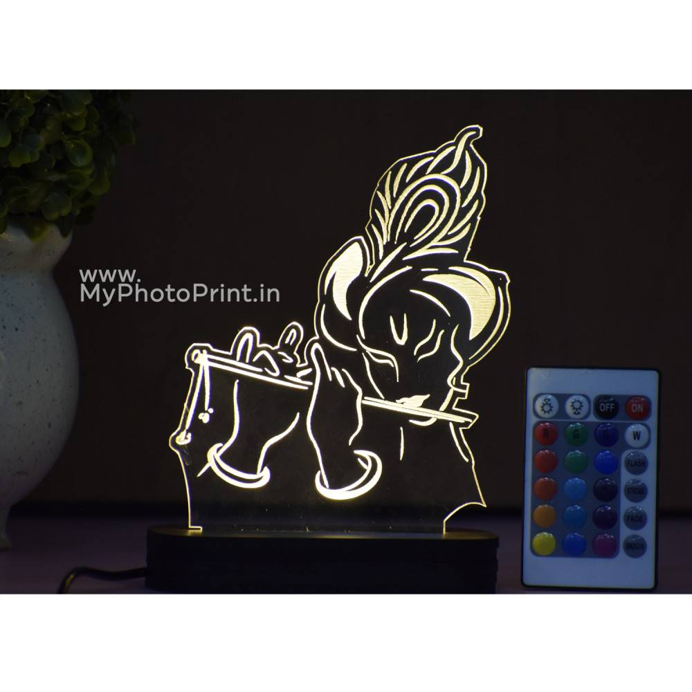 Krishan ji  Acrylic 3D illusion LED Lamp with Color Changing Led and Remote#1323