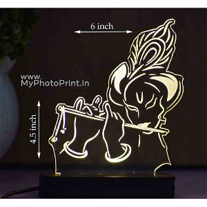 Krishan ji  Acrylic 3D illusion LED Lamp with Color Changing Led and Remote#1323