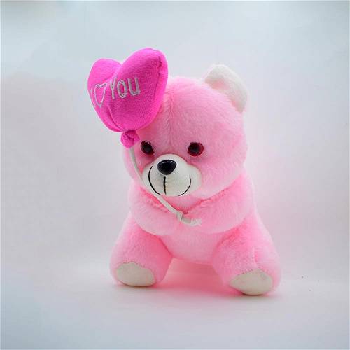 Pink Teddy With Heart Ballon / Soft Toys