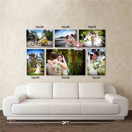 Customized Multiple Canvas On Wall (Pack OF 6)