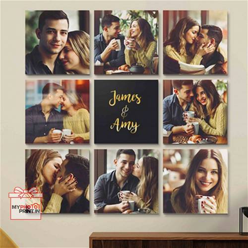 Customized Multiple Canvas Couple on wall (Pack OF 8) 